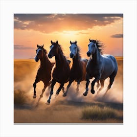 Wild and Free: The Spirit of the Horses Canvas Print