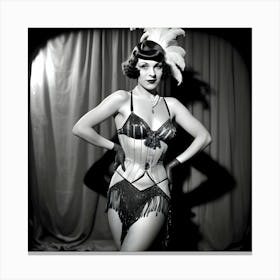 Burlesque Dancer Of The 1920s ~ Reimagined 20 Canvas Print