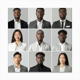 Portrait Of Business People Canvas Print