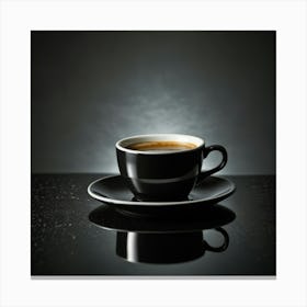 Black Coffee Cup 1 Canvas Print