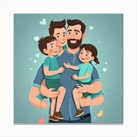 Happy Father'S Day Canvas Print