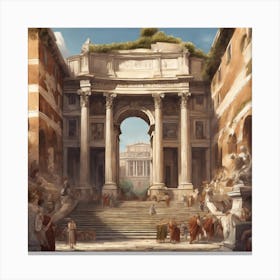 Roman Ruins Canvas Print