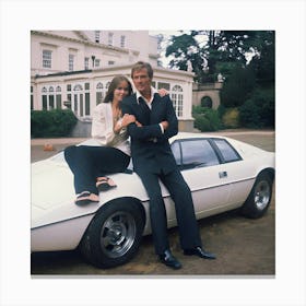 Barbara Bach And Roger Moore, Stars Of The James Bond Film The Spy Who Loved Me Canvas Print