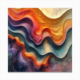 Abstract Wave Painting Canvas Print