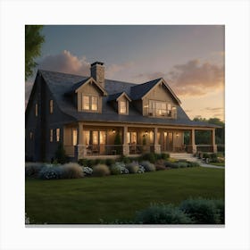 Country Home Canvas Print