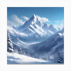 Snowy Mountains Canvas Print