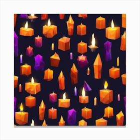 Seamless Pattern With Candles Canvas Print