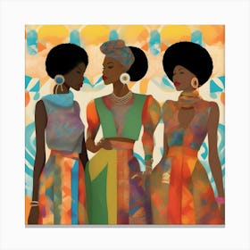Three African Women Canvas Print