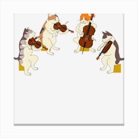 Fun Cats Playing Violin Cello Gift Music Cat Lover Canvas Print