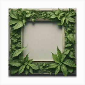 Frame With Leaves 1 Canvas Print