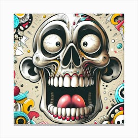 Doodle Skull Canvas Print