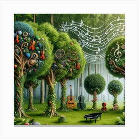 Music Trees Canvas Print