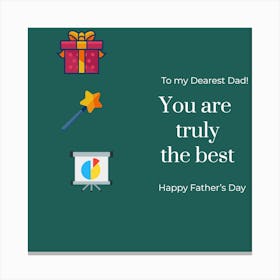 Happy Father'S Day Canvas Print