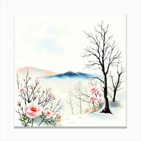 Winter Landscape Painting 2 Canvas Print