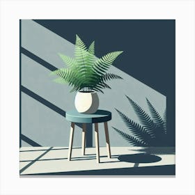 Fern In A Pot 5 Canvas Print