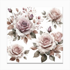 Mauve Roses 2 Canvas Print