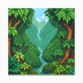 Pixel Jungle Canvas Print