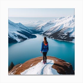 Mountains And Lake Canvas Print