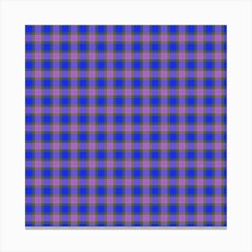 Blue And Purple Plaid Canvas Print