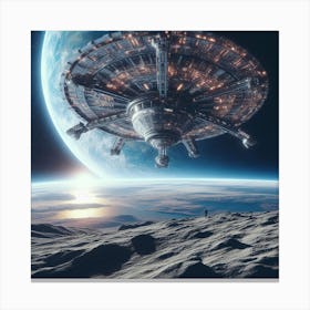 Spaceship In Space 29 Canvas Print