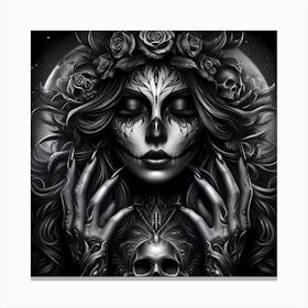 Day Of The Dead Woman Canvas Print