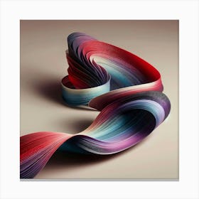 Rainbow Wavy Paper Canvas Print