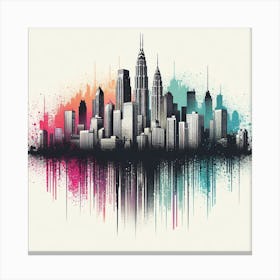 City Skyline 2 Canvas Print