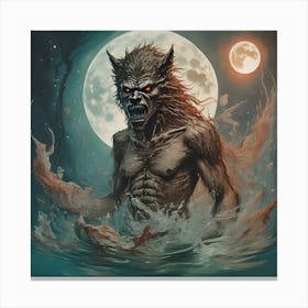 Full Moon Werewolf Canvas Print