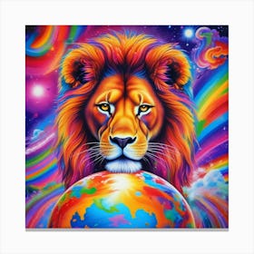 Rainbow Lion Canvas Print