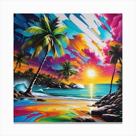 Sunset Beach 4 Canvas Print