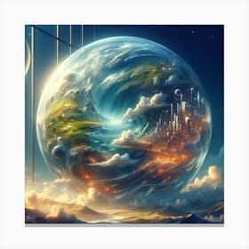 Earth In Space 4 Canvas Print