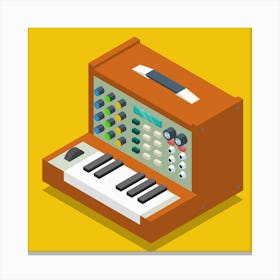 Midi Synthesizer Keyboard Music Sound Instrument Musical Instrument Music Equipment Electronic Studio Analog Synthesizer Canvas Print