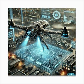 War Drones Surveillance Iron Commonwealth Canvas Print