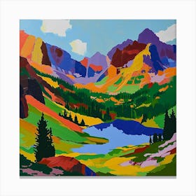 Colourful Abstract Rocky Mountain National Park Usa 6 Canvas Print