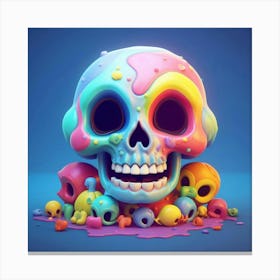 Colorful Skull 4 Canvas Print