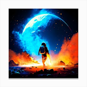 Man On The Moon 1 Canvas Print