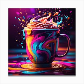 Colorful Coffee Cup Canvas Print