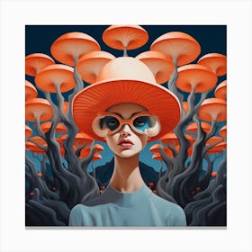 Woman In A Hat 4 Canvas Print