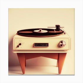Retro Turntable- Record Player Canvas Print