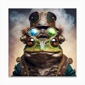 Steampunk Frog Canvas Print