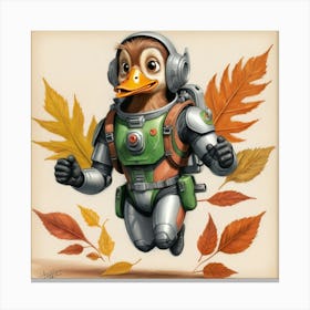 Ducky In Space Canvas Print