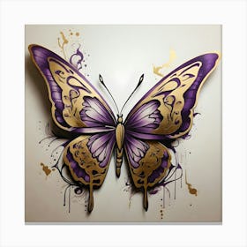 Purple Butterfly 1 Canvas Print