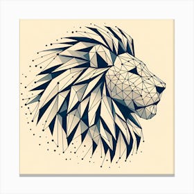 Geometric Lion Head 1 Canvas Print