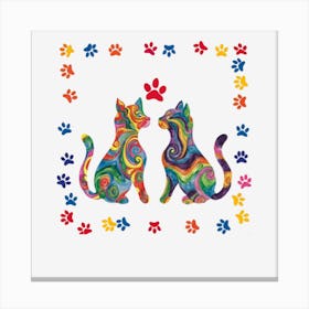 Rainbow Cats Canvas Print