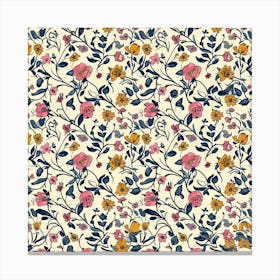 Marigold Mist Bloom London Fabrics Floral Pattern 1 Canvas Print