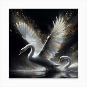 Swans 4 Canvas Print