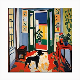 Abstract Dog In A Room Canvas Print