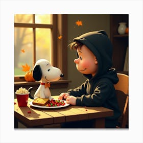 Snoopy And Peanuts 2 Canvas Print