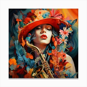 Saxophone Girl 1 Canvas Print