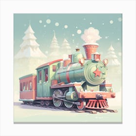 Christmas Train Canvas Print